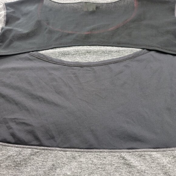 Champion C9 Womans Large Open Back Cut Out Gray Black Mesh Accent Athletic Top - Picture 7 of 13
